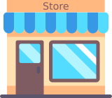 Merchant shopping store icon